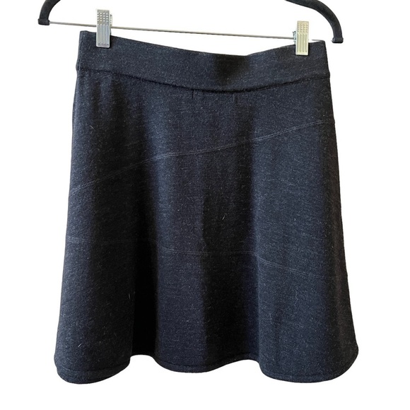 KRIMSON KLOVER MERINO 100% WOOL SKATER SKIRT SHORT FLARE PULL ON STRETCH BLK S - Picture 4 of 10